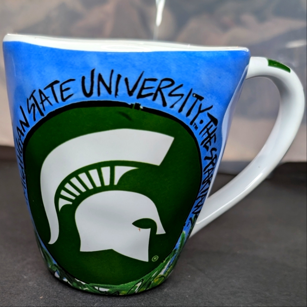 Cabells Too Michigan State University Zeke& Spartans ceramic 14oz coffee‎ mug